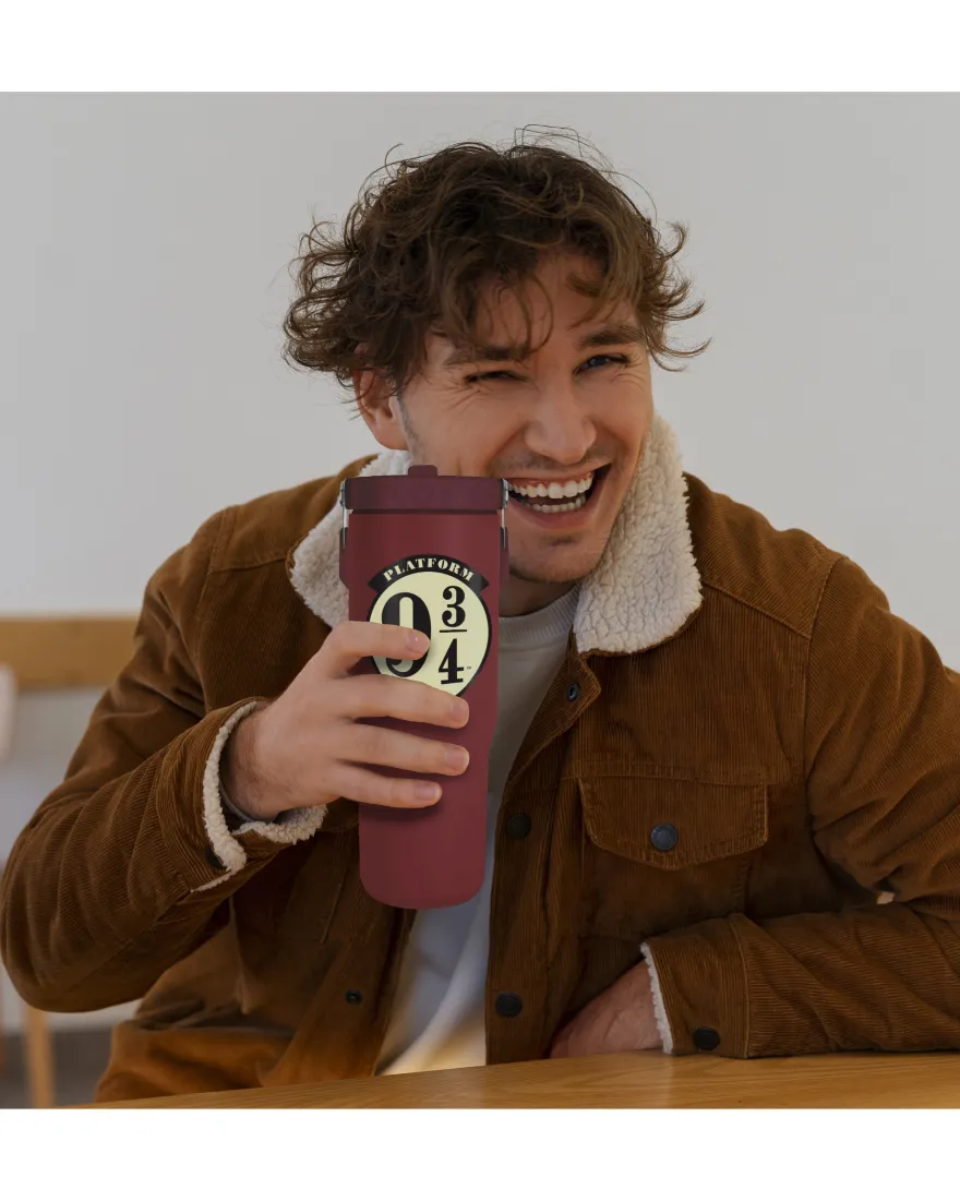 Harry Potter 30 oz Tumbler mit Griff & Flip-Strohhalm 0,85l