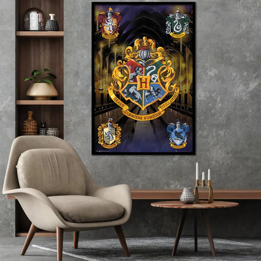 Harry Potter Poster Hogwarts Häuserwappen