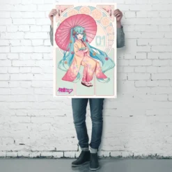 Hatsune Miku Poster Sakura Kimono