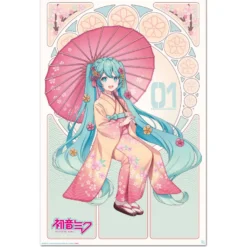 Hatsune Miku Poster Sakura Kimono