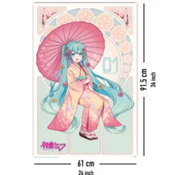 Hatsune Miku Poster Sakura Kimono