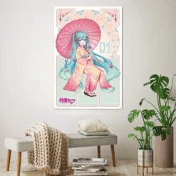 Hatsune Miku Poster Sakura Kimono