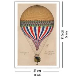 Heißluftballon Poster Le Tricolore, E. Hamelin