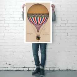 Heißluftballon Poster Le Tricolore, E. Hamelin