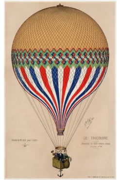 Heißluftballon Poster Le Tricolore, E. Hamelin