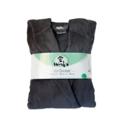 Henry's Bademantel Fleece anthrazit, grau