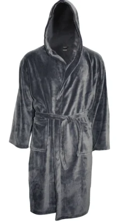 Henry's Bademantel Fleece anthrazit, grau