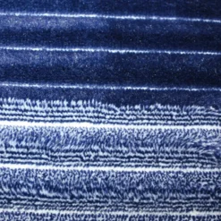 Henry's OMBRÉ CORD Decke blau mit Sherpa-Rückseite 150x200cm