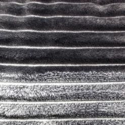Henry's OMBRÉ CORD Decke grau mit Sherpa-Rückseite 150x200cm