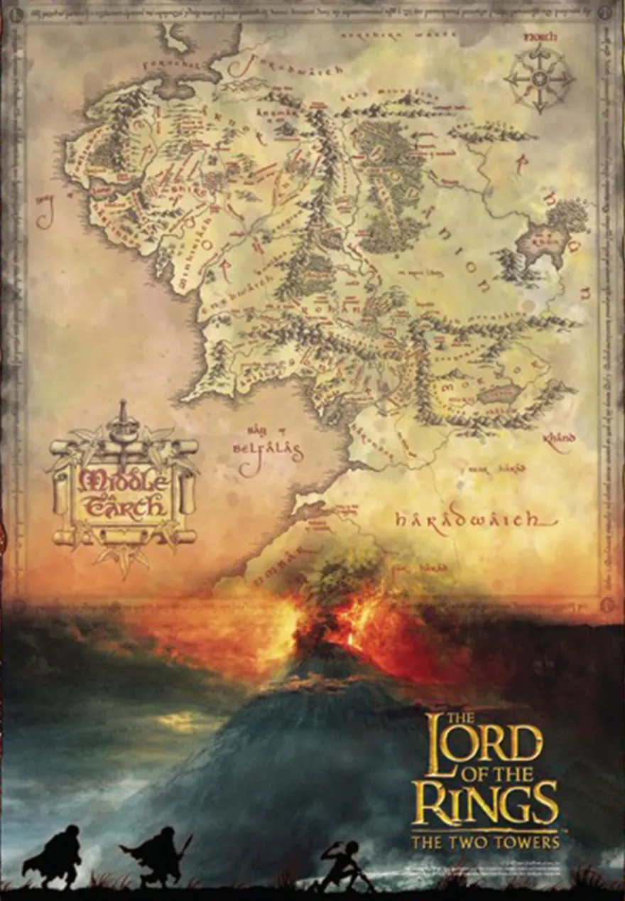 Herr der Ringe Poster Die zwei Türme Mittelerde