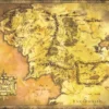Herr der Ringe Poster Karte von Mittelerde