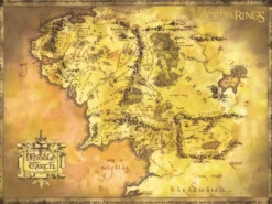 Herr der Ringe Poster Karte von Mittelerde