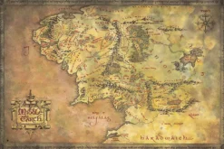 Herr der Ringe Poster Karte von Mittelerde