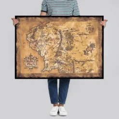 Herr der Ringe Poster Karte von Mittelerde (Dark)