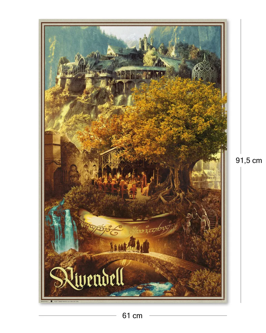 Herr der Ringe Poster - 61x91,5 cm - Rivendell - Bruchtal