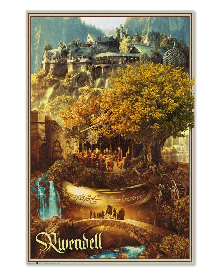 Herr der Ringe Poster - 61x91,5 cm - Rivendell - Bruchtal