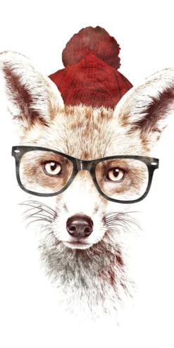 Hipster Fox Kunstdruck Robert Farkas