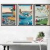 Hiroshige Kunstdruck 3er-Set Papier 250 gr. matt