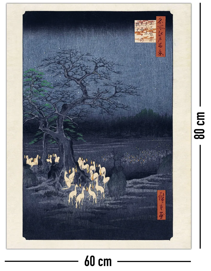 Hiroshige Kunstdruck Fox Fires on New Year's Eve at