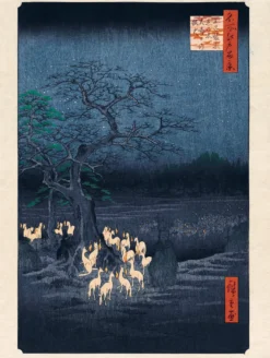 Hiroshige Kunstdruck Fox Fires on New Year's Eve at