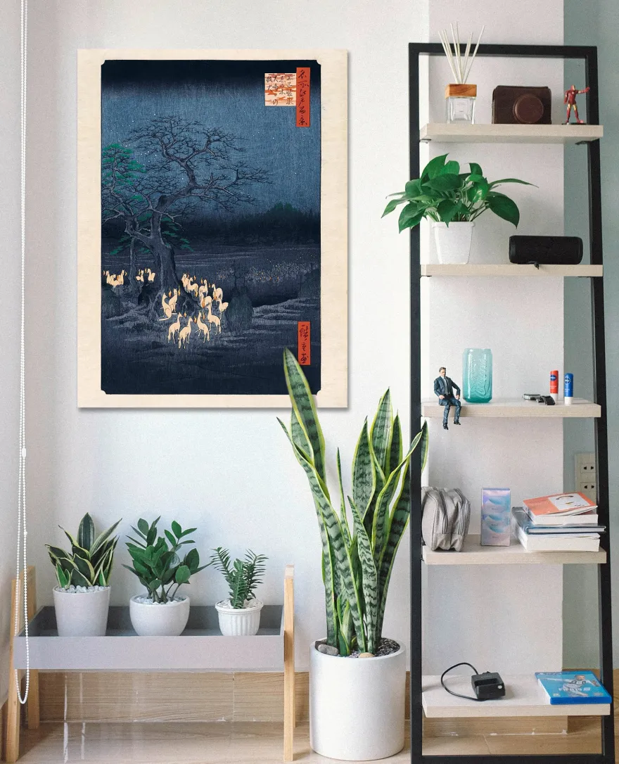 Hiroshige Kunstdruck Fox Fires on New Year's Eve at