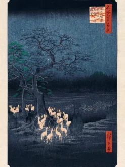 Hiroshige Kunstdruck Fox Fires on New Year's Eve at