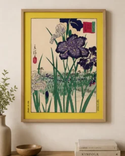 Hiroshige Kunstdruck | Irises At Horikiri In Tokyo | 30x40 cm