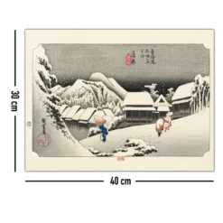 Hiroshige Kunstdruck Kanbara Night Snow