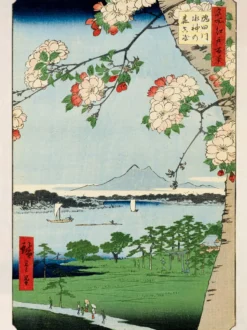 Hiroshige Kunstdruck Massaki And Suijin Grove