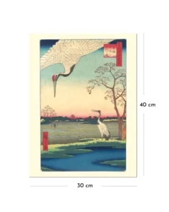 Hiroshige Kunstdruck Minowa, Kanasugi at Mikawashima