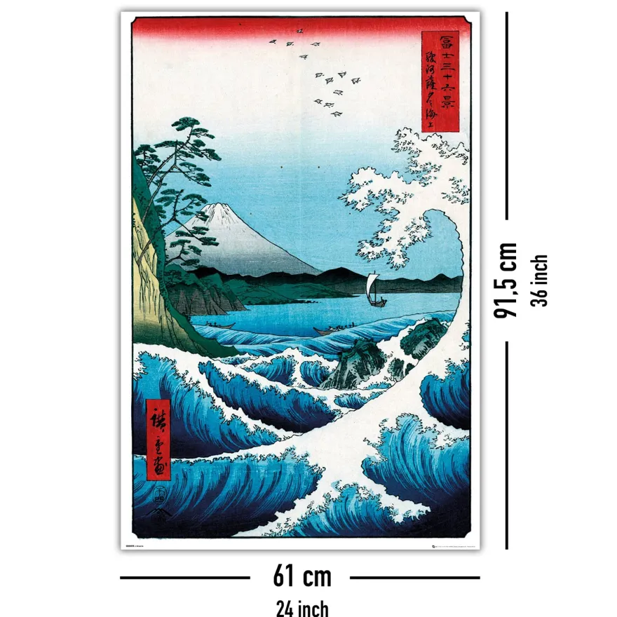 Hiroshige The Sea At Satta Poster
