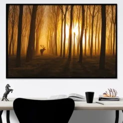 Hirsch im Wald Poster Stefan Miron