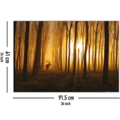 Hirsch im Wald Poster Stefan Miron