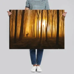 Hirsch im Wald Poster Stefan Miron