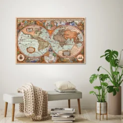 Historische Antike Weltkarte Poster