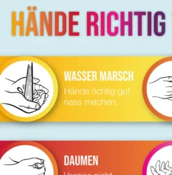 Hände richtig waschen Anleitung zum Hände waschen
