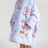 Hoodie Sweatshirt Decke Kids Elefanten, One Size Kinder