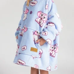 Hoodie Sweatshirt Decke Kids Elefanten, One Size Kinder