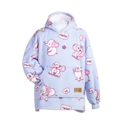 Hoodie Sweatshirt Decke Kids Elefanten, One Size Kinder