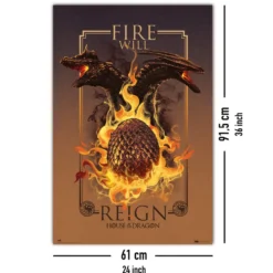 House Of The Dragon Poster Fire Will Reign