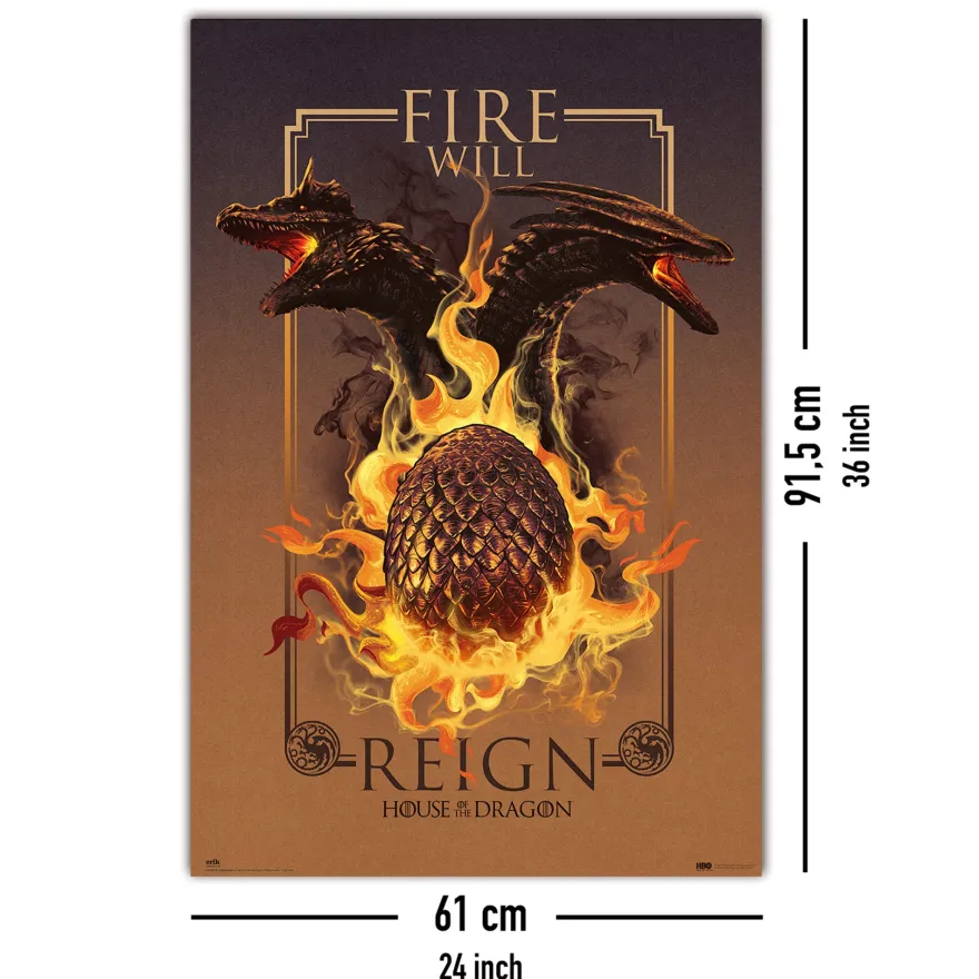 House Of The Dragon Poster Fire Will Reign