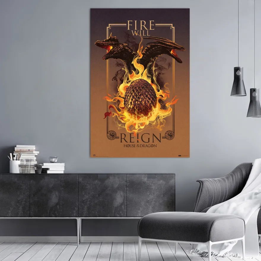 House Of The Dragon Poster Fire Will Reign
