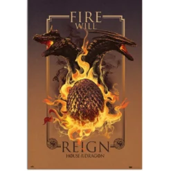 House Of The Dragon Poster Fire Will Reign