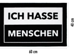 Ich hasse Menschen Fußmatte