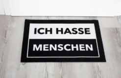Ich hasse Menschen Tasse und Fußmatten Set