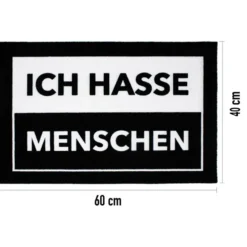 Ich hasse Menschen Tasse und Fußmatten Set