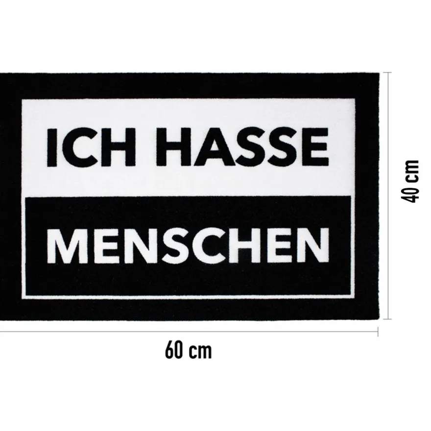 Ich hasse Menschen Tasse und Fußmatten Set