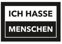 Ich hasse Menschen Tasse und Fußmatten Set