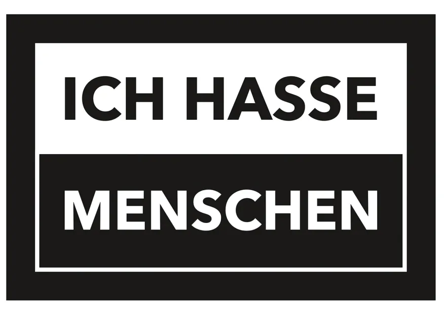 Ich hasse Menschen Tasse und Fußmatten Set