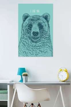I Like You Bear Poster Rachel Caldwell